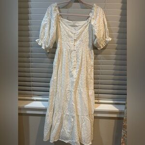 En Crème eyelet dress